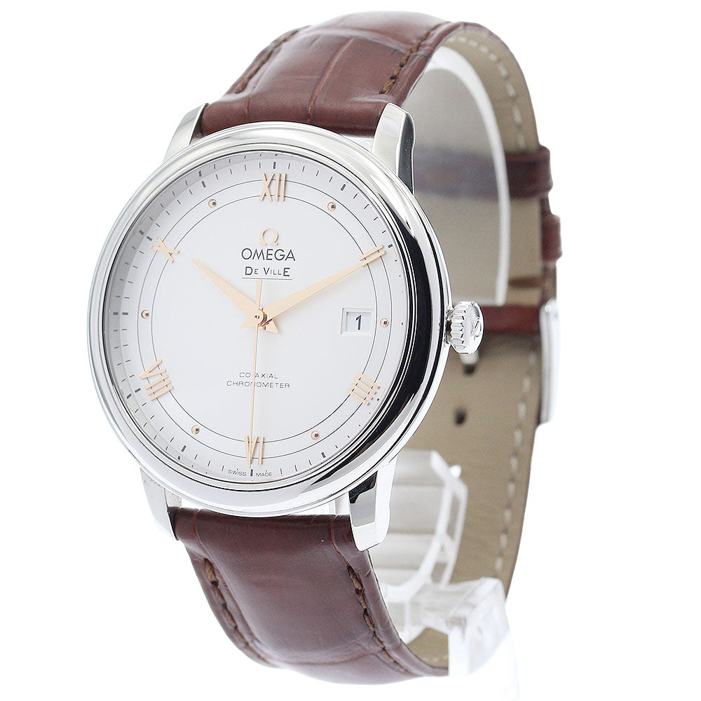 OMEGA De Ville Prestige 424.13.40.20.02.002 Date Co-Axial Silver Dial Automatic Men's Watch_897411