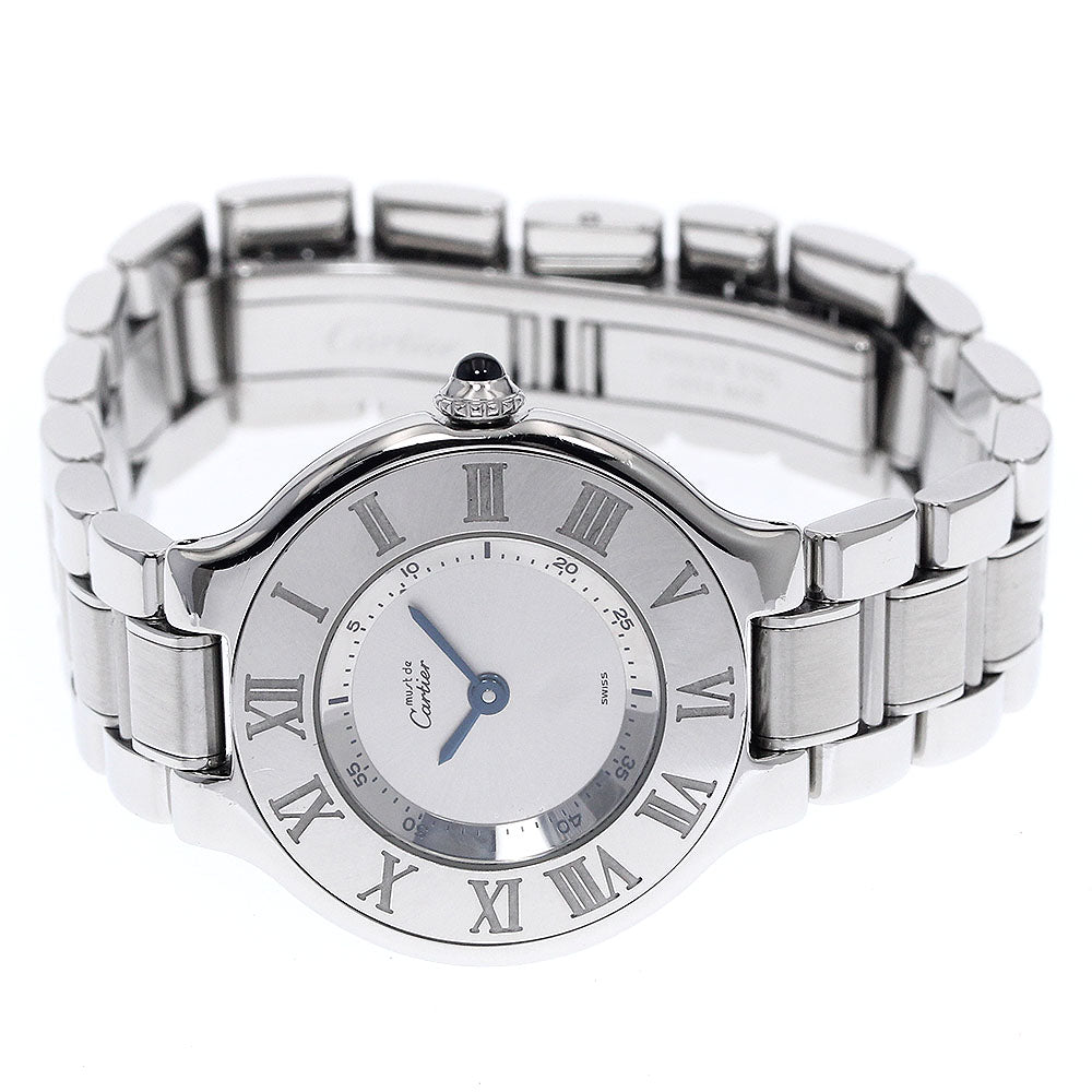 CARTIER Must21 Vantian W10109T2 Silver Dial Quartz Ladies Watch_897416