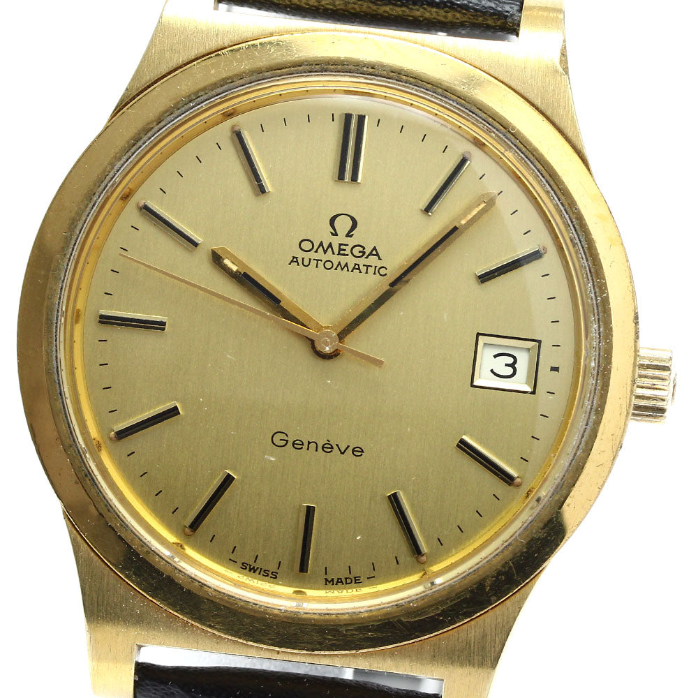 OMEGA Geneve 166.0168 Date Cal.1012 Gold Dial Automatic Men's Watch_897430