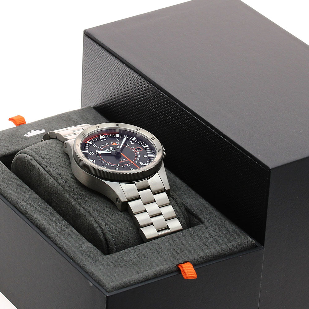 FORTIS Flieger Triple GMT F426.0000 F-43 black Dial Automatic Men's Watch_897439