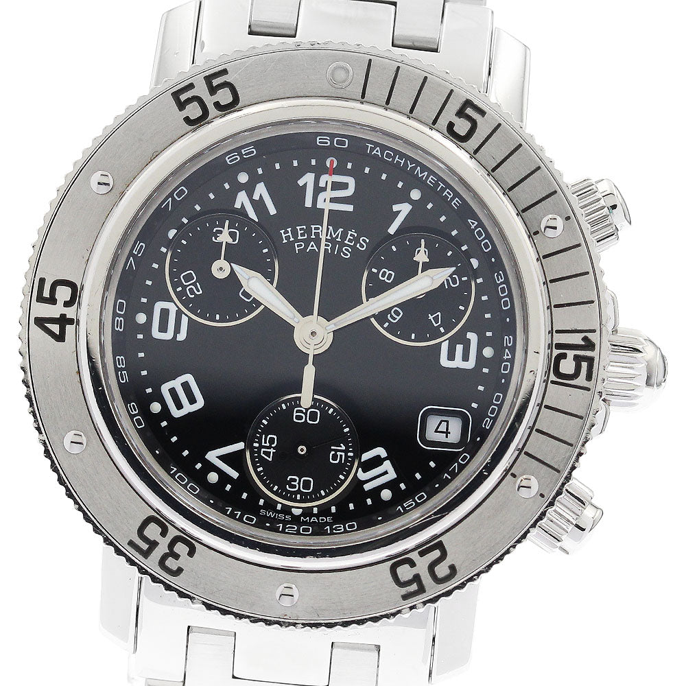 HERMES Clipper diver CL2.310 Chronograph black Dial Quartz Ladies Watch_897449