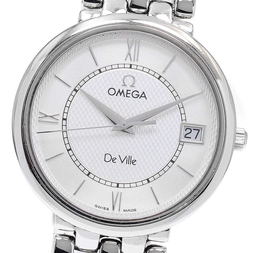 OMEGA De Ville Prestige 7514.31 Date Silva Dial Quartz Men's Watch_897450
