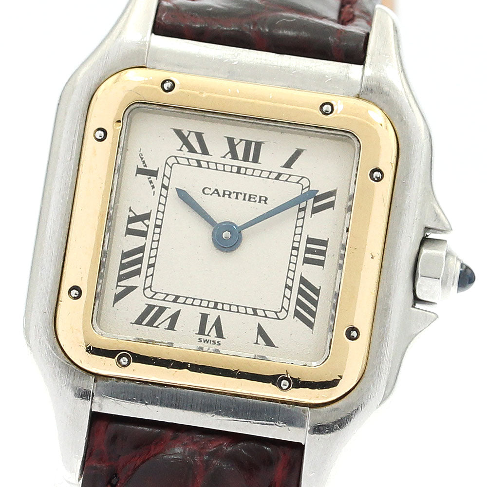 CARTIER PANTHERE SM W250295D YG bezel beige Dial Quartz Ladies Watch_897476