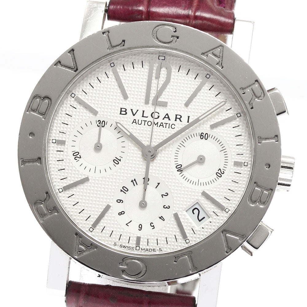 BVLGARI BVLGARIBVLGARI BB38SLCH Date Chronograph Silver Dial Automatic Men's Watch_897487