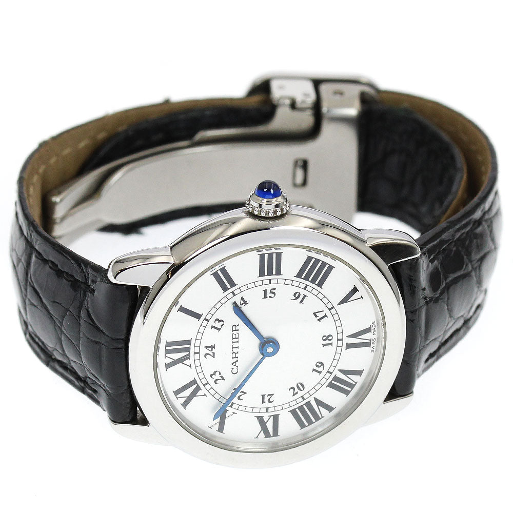 CARTIER Ronde Solo SM W6700155 Silver Dial Quartz Ladies Watch_897488