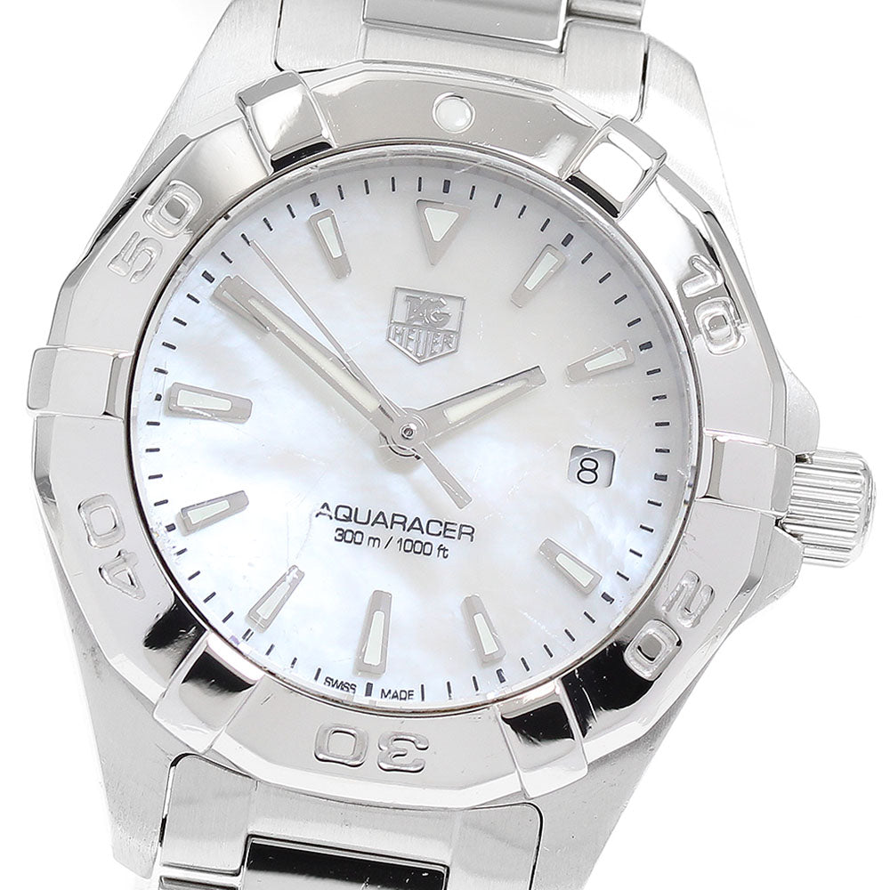TAG HEUER Aqua racer WAY1412.BA0920 Date White shell Dial Quartz Ladies Watch_897499