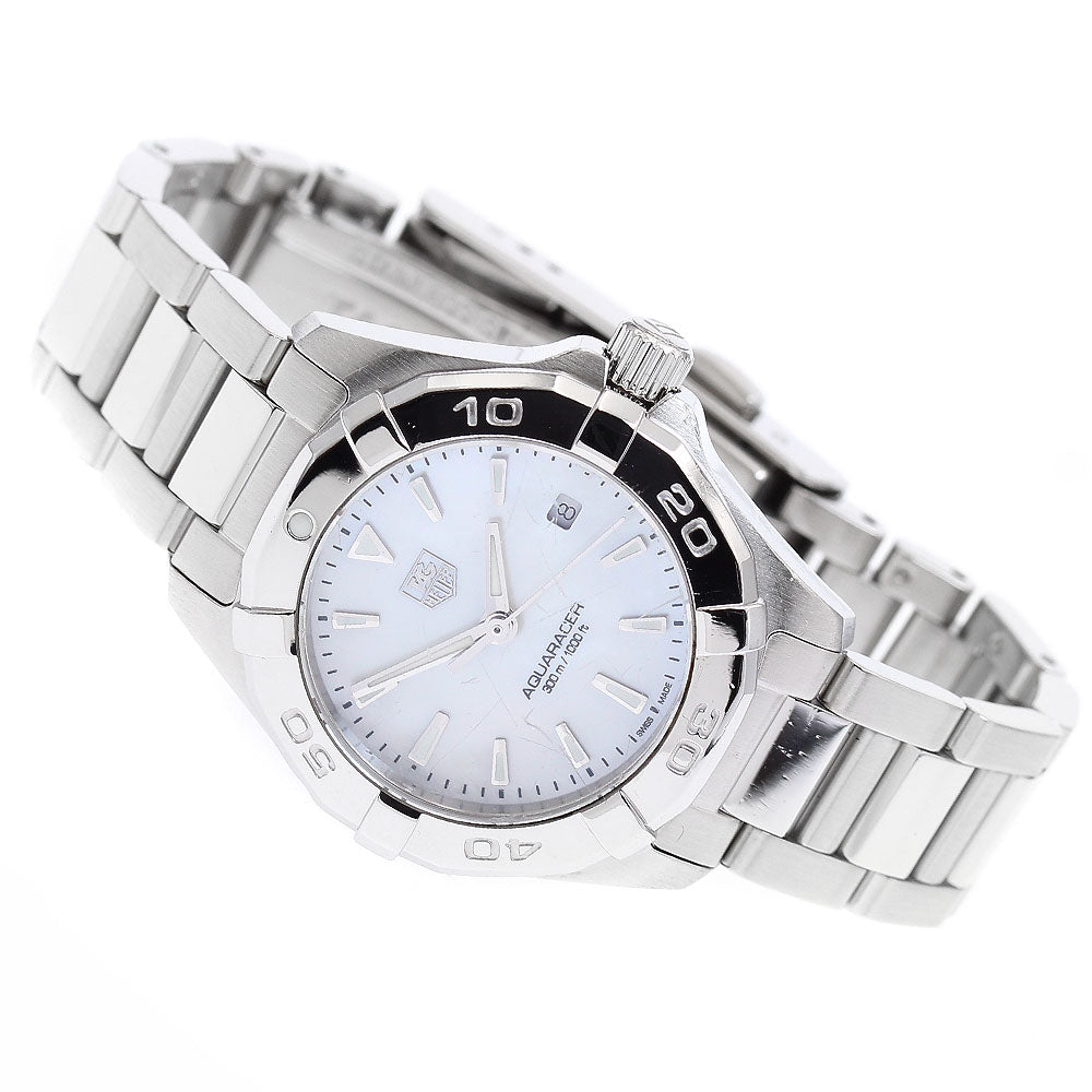 TAG HEUER Aqua racer WAY1412.BA0920 Date White shell Dial Quartz Ladies Watch_897499