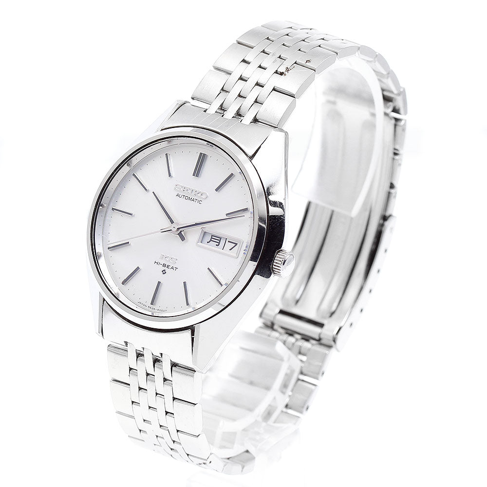 SEIKO King Seiko 5626-8001 High Beat Day-Date Cal.5626B Silver Dial Automatic Men's Watch_897799