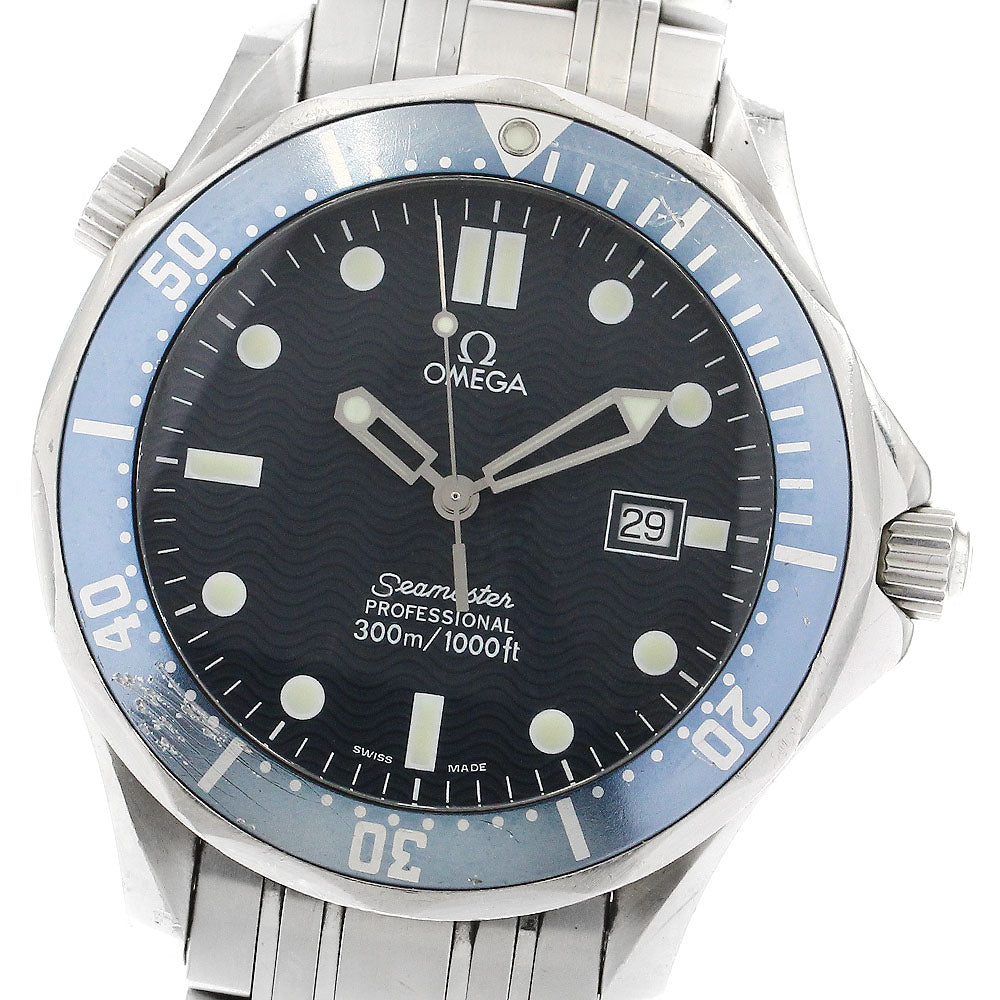OMEGA Seamaster300 2541.80 Date Navy Dial Quartz Men's Watch_897844