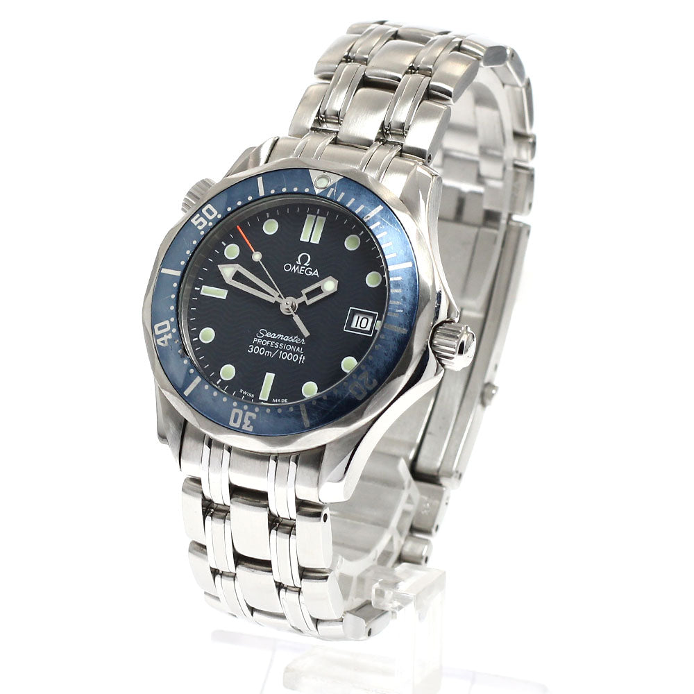 OMEGA Seamaster300 2561.80 Date Navy Dial Quartz Boy's Watch_897852