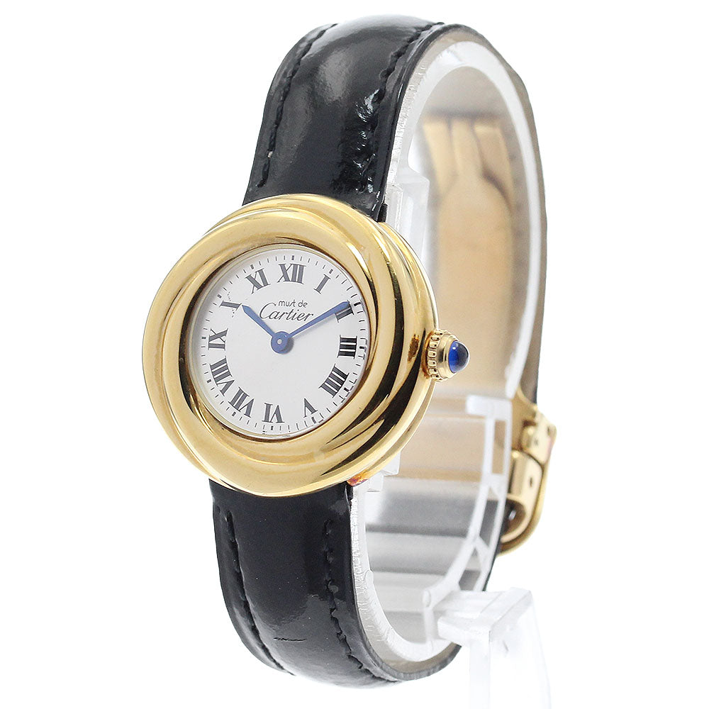 CARTIER Mast Trinity W1010744 Silver Dial Quartz Ladies Watch_897899
