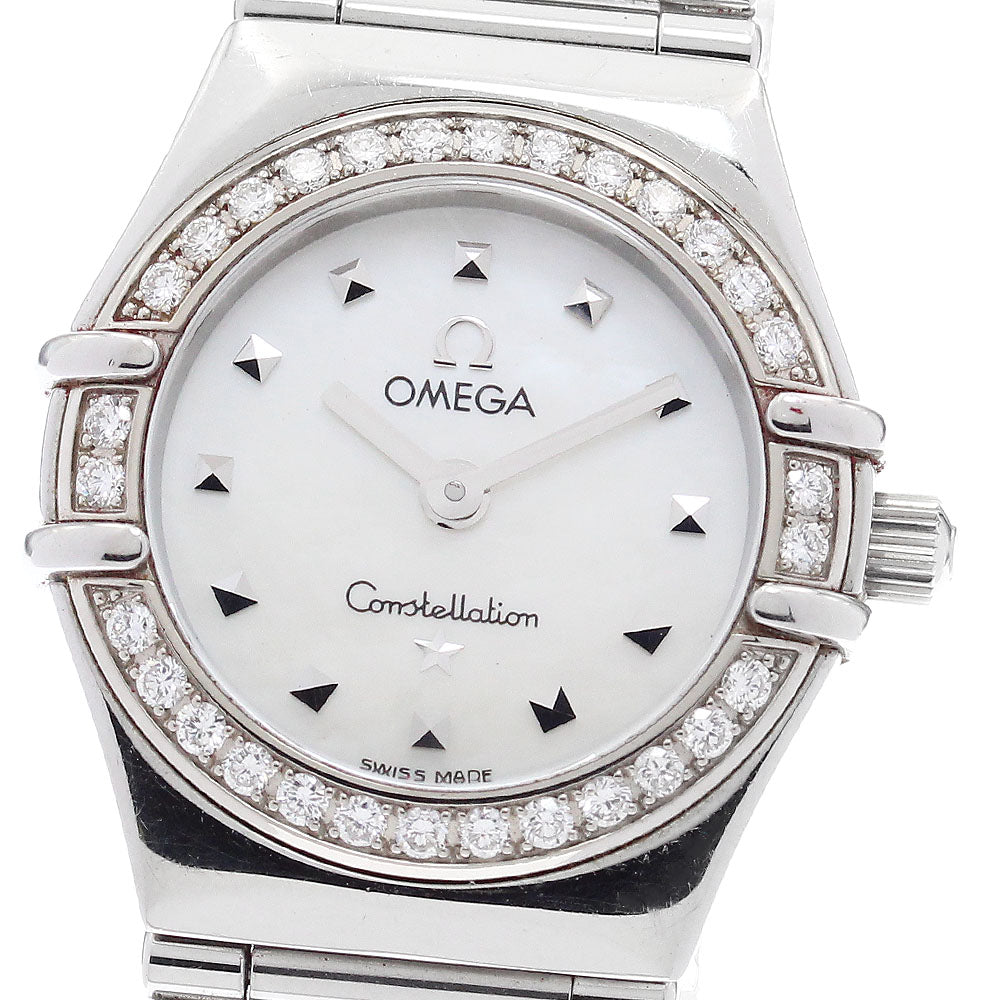 OMEGA Constellation 1465.71 Diamond bezel White shell dial White shell Dial Quartz Ladies Watch_897909