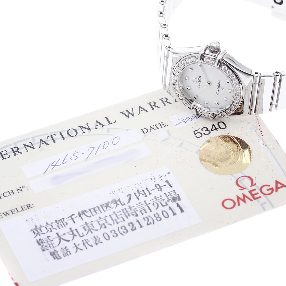 OMEGA Constellation 1465.71 Diamond bezel White shell dial White shell Dial Quartz Ladies Watch_897909