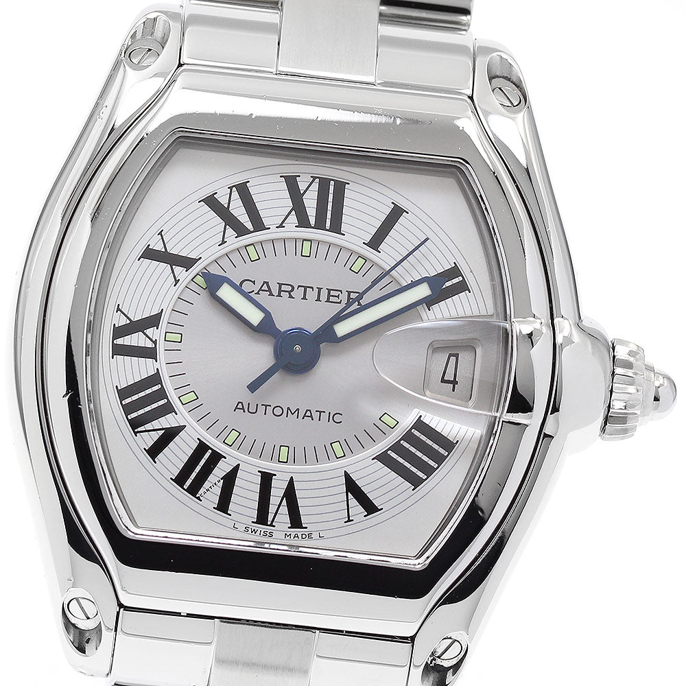 CARTIER Roadster LM Date Silver Dial Automatic Men's Watch_897988