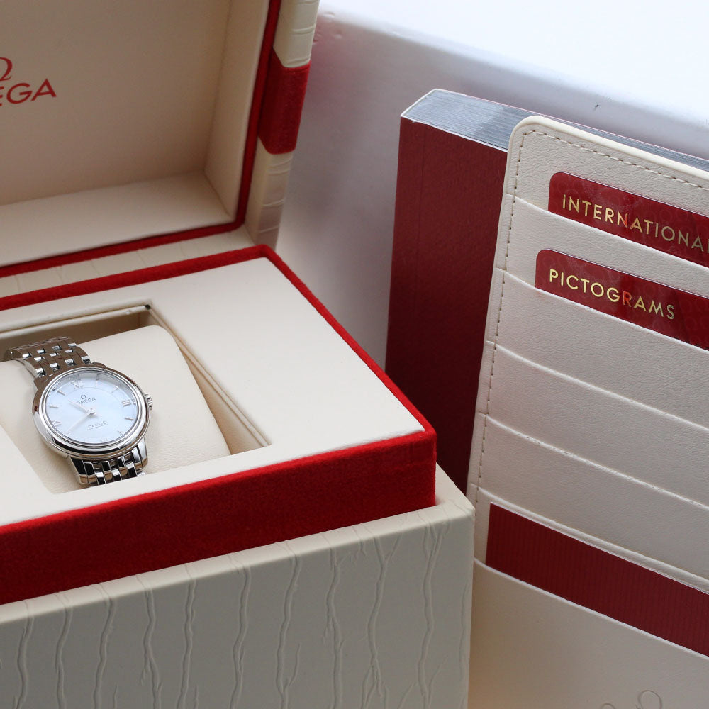 OMEGA De Ville Prestige 424.10.24.60.05.001 Shell dial White shell Dial Quartz Ladies Watch_897994