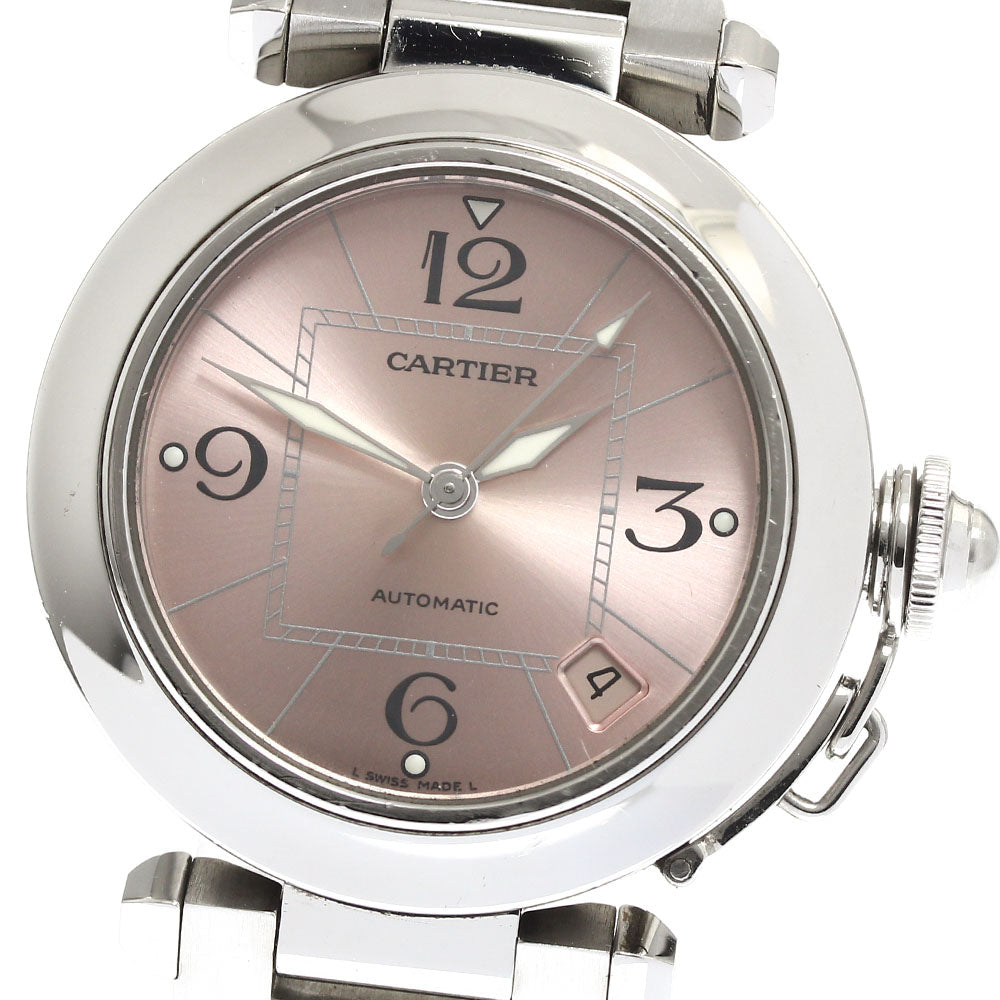 CARTIER Pasha C W31075M7 Date pink Dial Automatic Boy's Watch_897995