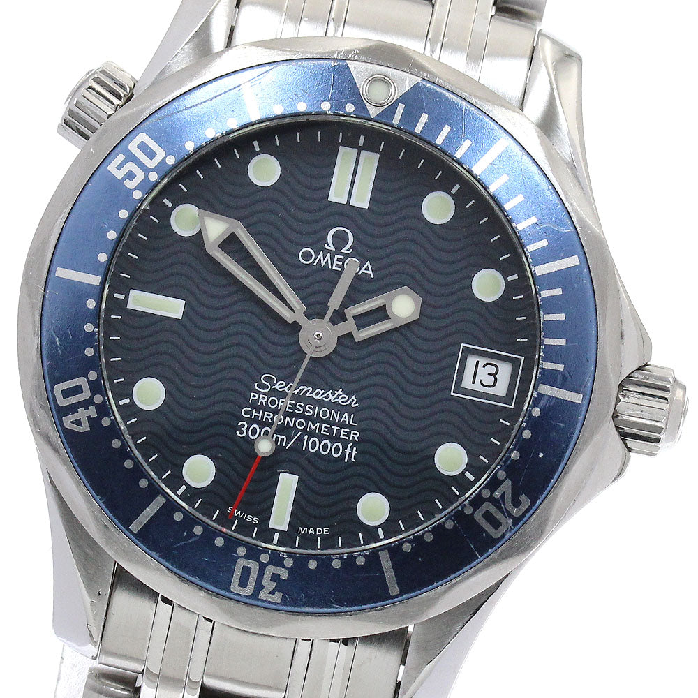OMEGA Seamaster300 2551.80 Date Navy Dial Automatic Boy's Watch_897998