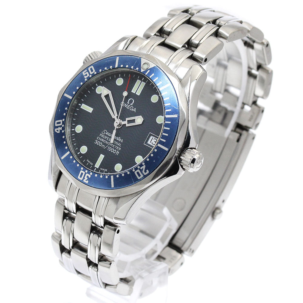 OMEGA Seamaster300 2551.80 Date Navy Dial Automatic Boy's Watch_897998