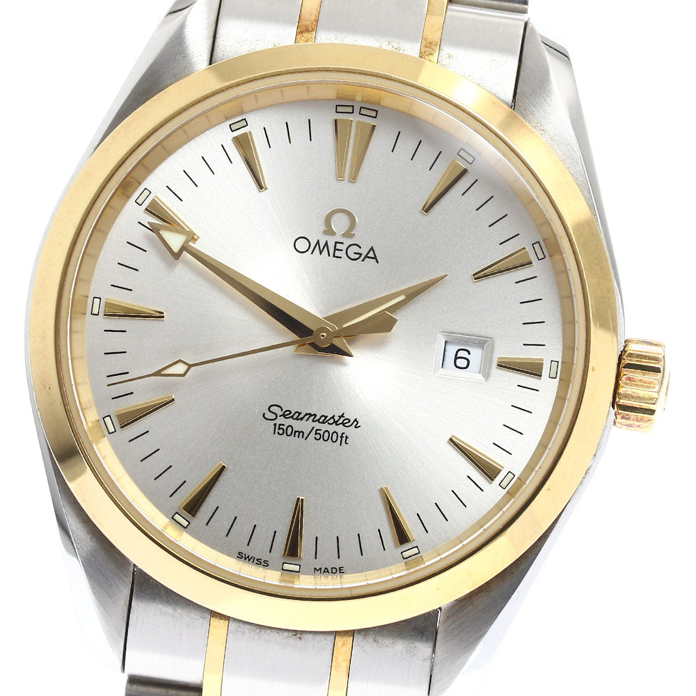 OMEGA Seamaster Aqua Terra 2317.30 YG2 tone date Silver Dial Quartz Men's_898001