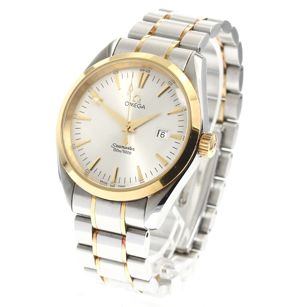 OMEGA Seamaster Aqua Terra 2317.30 YG2 tone date Silver Dial Quartz Men's_898001