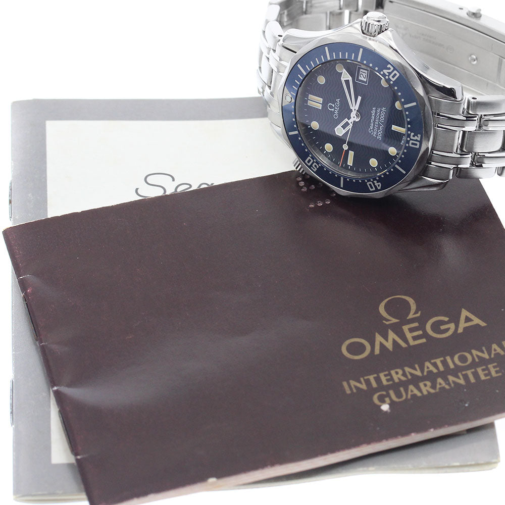 OMEGA Seamaster300 2561.80 Date Navy Dial Quartz Boy's Watch_898007