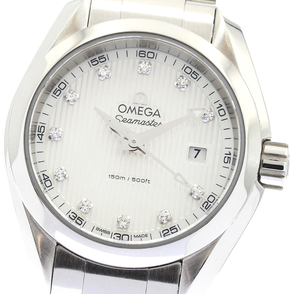 OMEGA Seamaster Aqua Terra 231.10.30.60.55.001 11P Diamond Date White shell Dial Quartz Ladies Watch_898019