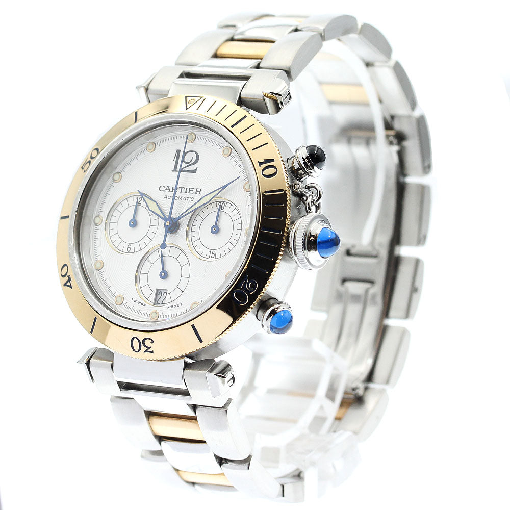 CARTIER Pasha 38mm W31036T6 2 tone Chronograph Automatic Men's Watch_898030