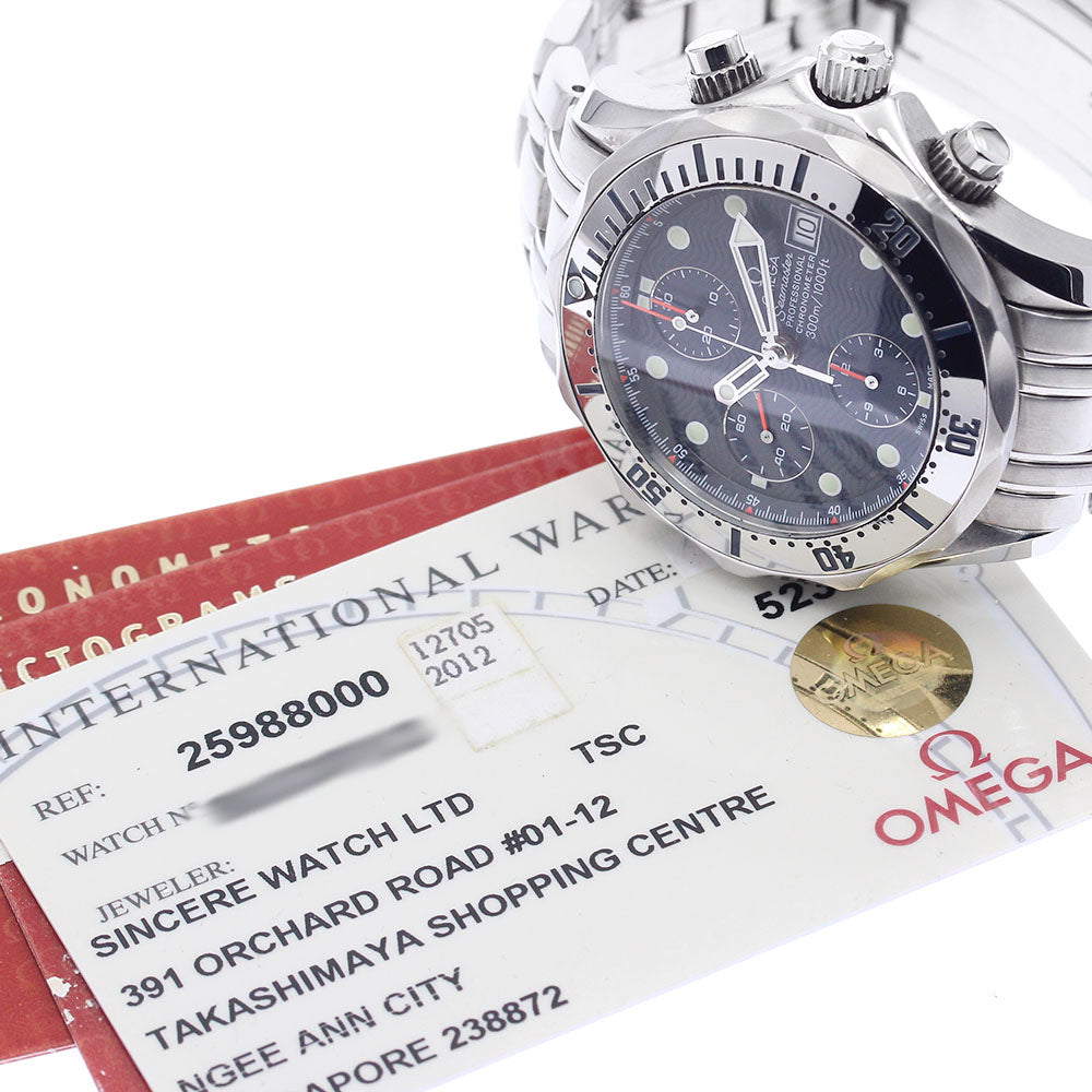 OMEGA Seamaster300 2598.80 Chronograph Navy Dial Automatic Men's Watch_898110