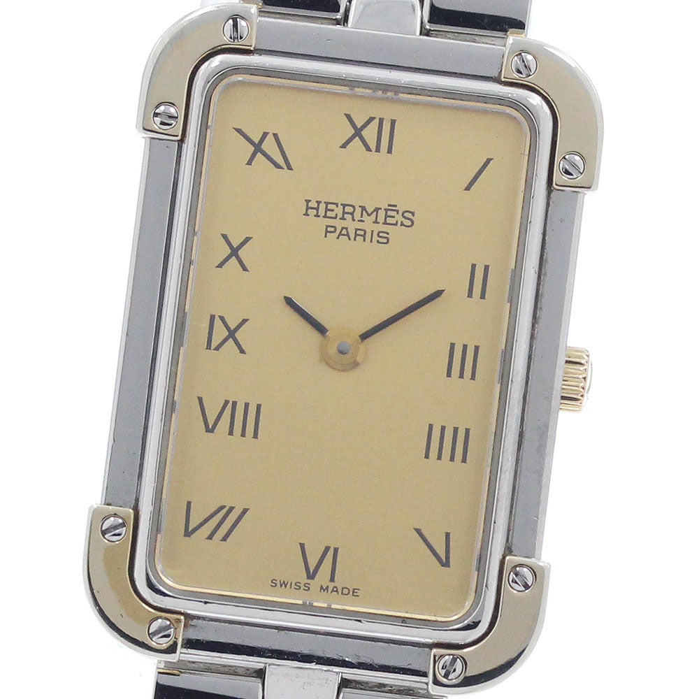 HERMES Clojure CR1.240 Gold Dial Quartz Ladies Watch_898123