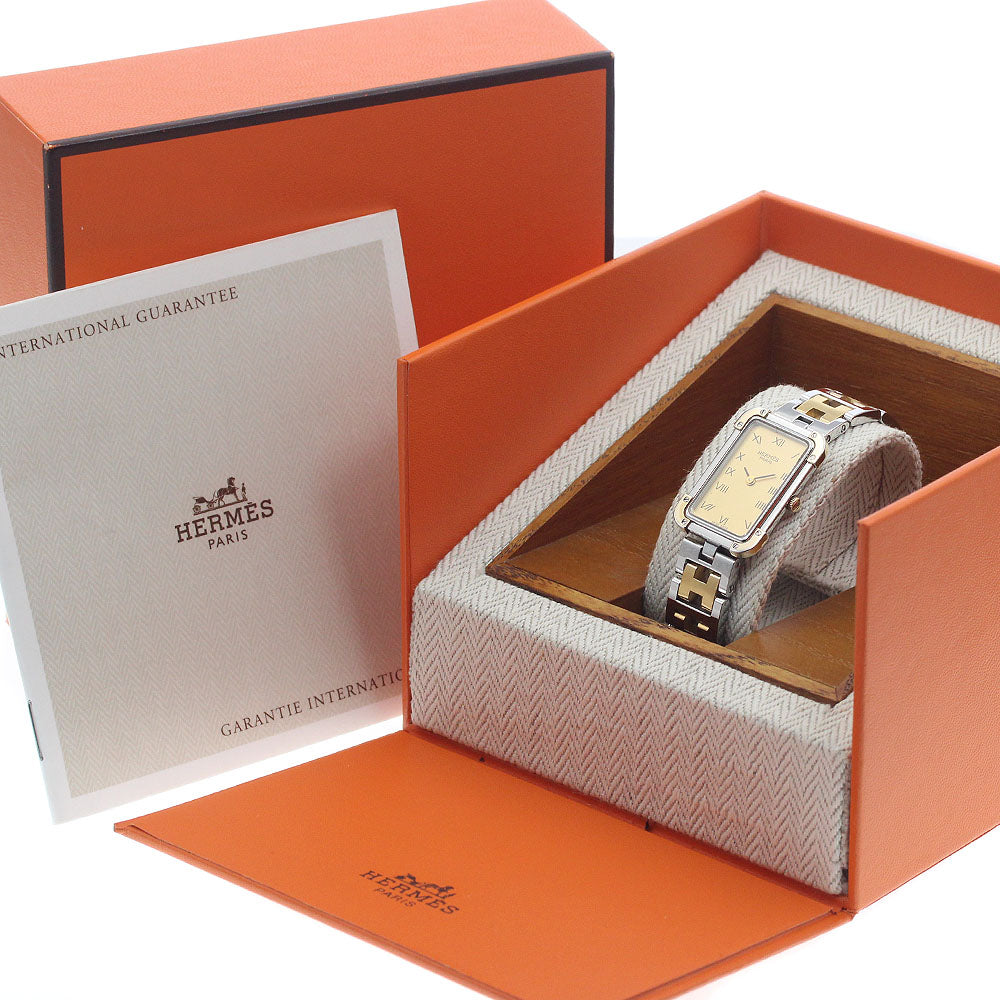 HERMES Clojure CR1.240 Gold Dial Quartz Ladies Watch_898123