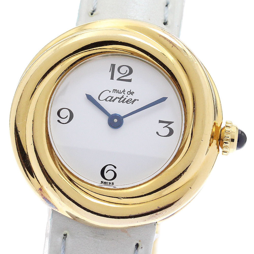 CARTIER Must Trinity W1010844 SV925 Vermeil Quartz Ladies Watch_898135