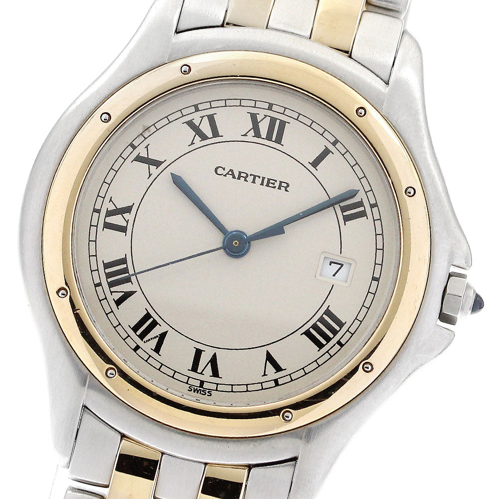 CARTIER PANTHERE Cougar W35006B6 beige Dial Quartz Boy's Watch_898142