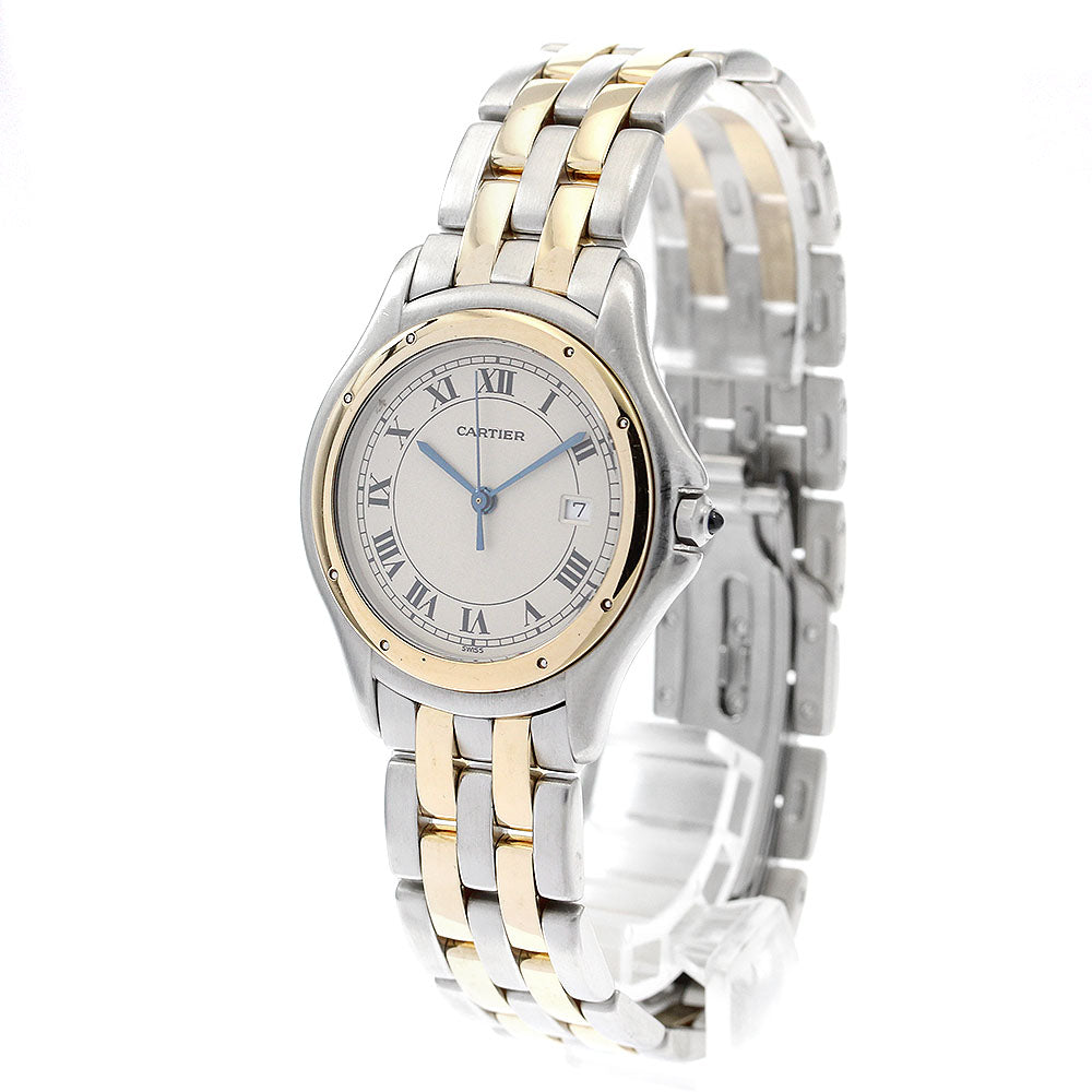 CARTIER PANTHERE Cougar W35006B6 beige Dial Quartz Boy's Watch_898142