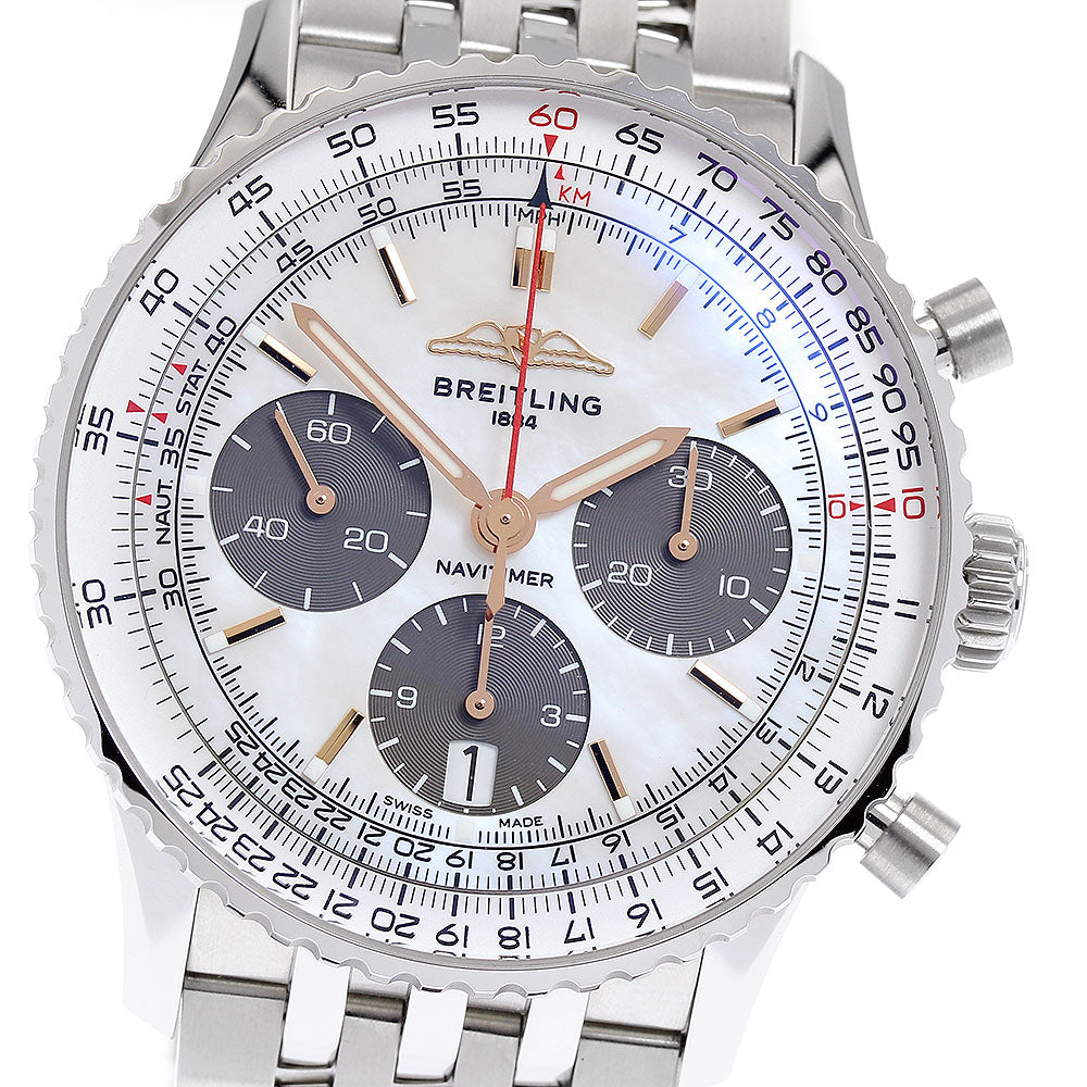 BREITLING Navitimer B01 Chronograph 41 AB0139 White shell Dial Automatic Men's Watch_898146