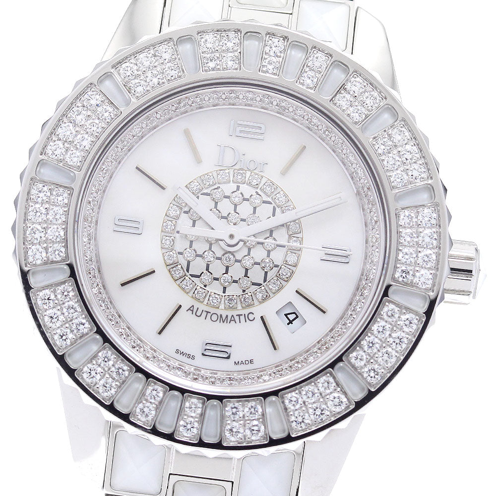 Dior crystal CD113512 Date White shell Dial Automatic Ladies Watch_898163
