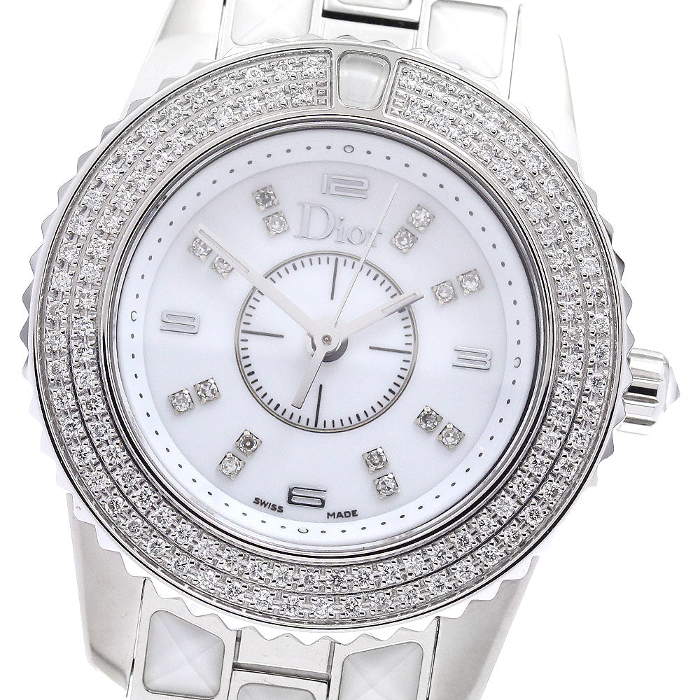 Christian Dior crystal CD112118-V Diamond Bezel white Dial Quartz Ladies_898164