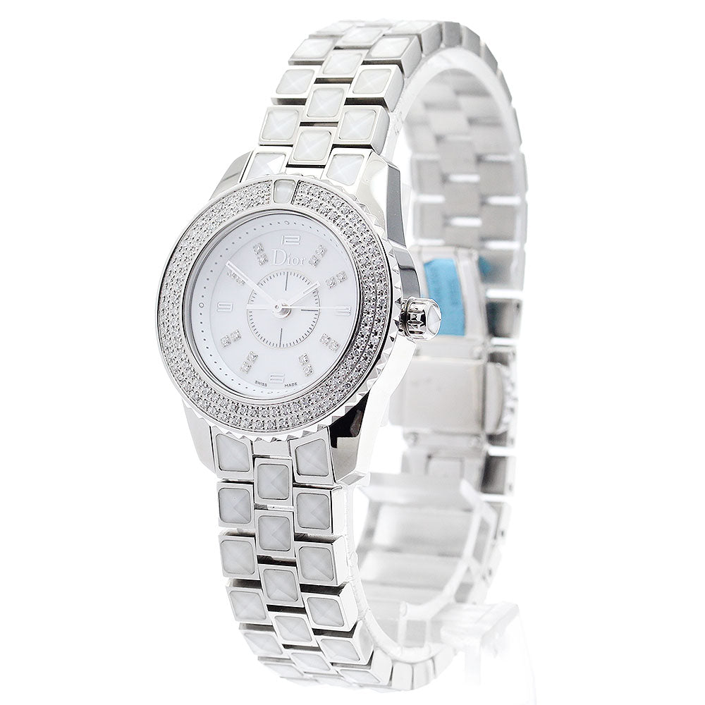 Christian Dior crystal CD112118-V Diamond Bezel white Dial Quartz Ladies_898164
