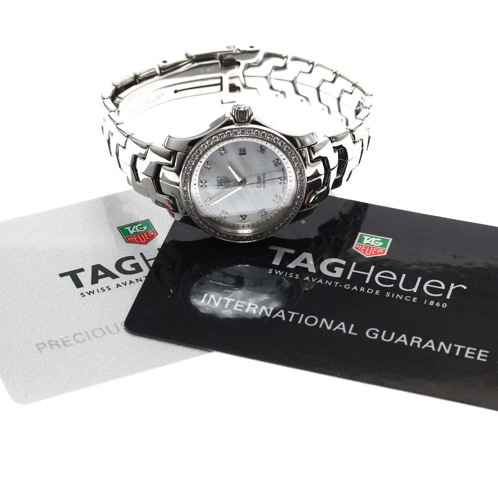 TAG HEUER Link WJF1319 11P diamond bezel Quartz Ladies Watch_898169