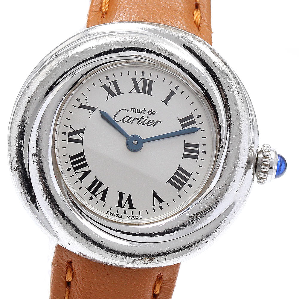 CARTIER Mast Trinity W1014945 Silver Dial Quartz Ladies Watch_898218
