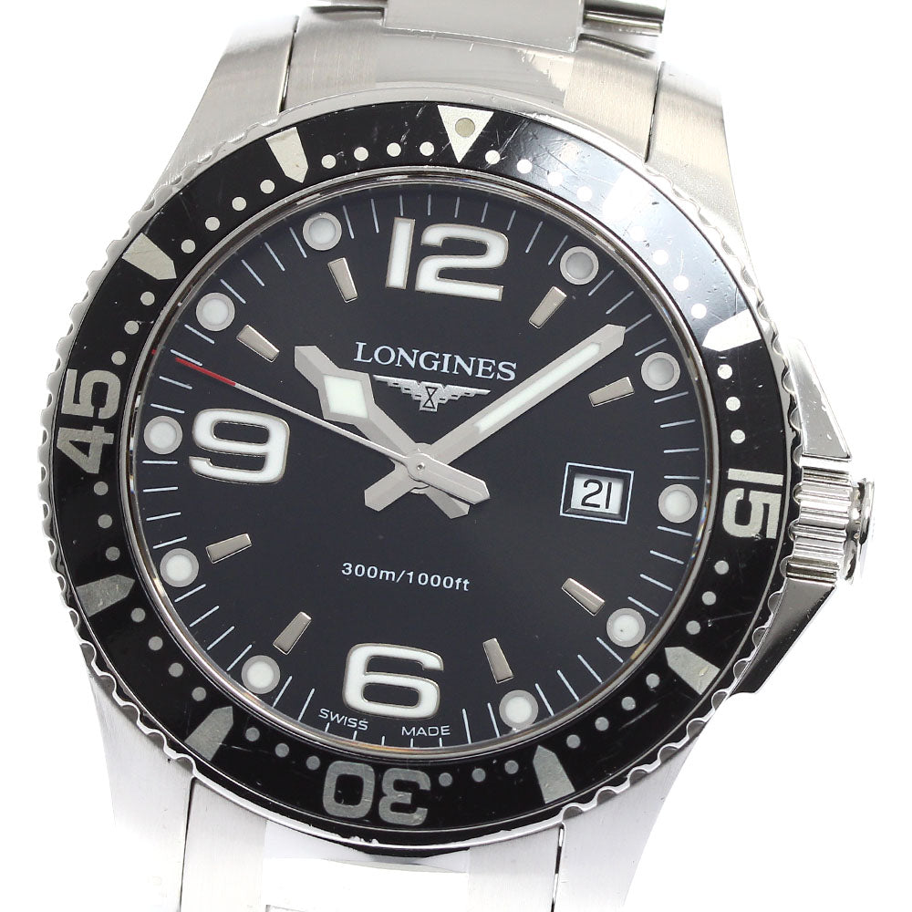 LONGINES Hydro Conquest L3.640.4 Date black Dial Quartz Men's Watch_898262