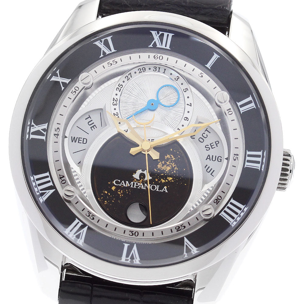 CITIZEN Campanora Tenmansei BU0020-03A/8730-T018033 Triple calendar moon phase Silver / Black Dial Solar Powered Men's Watch_898268