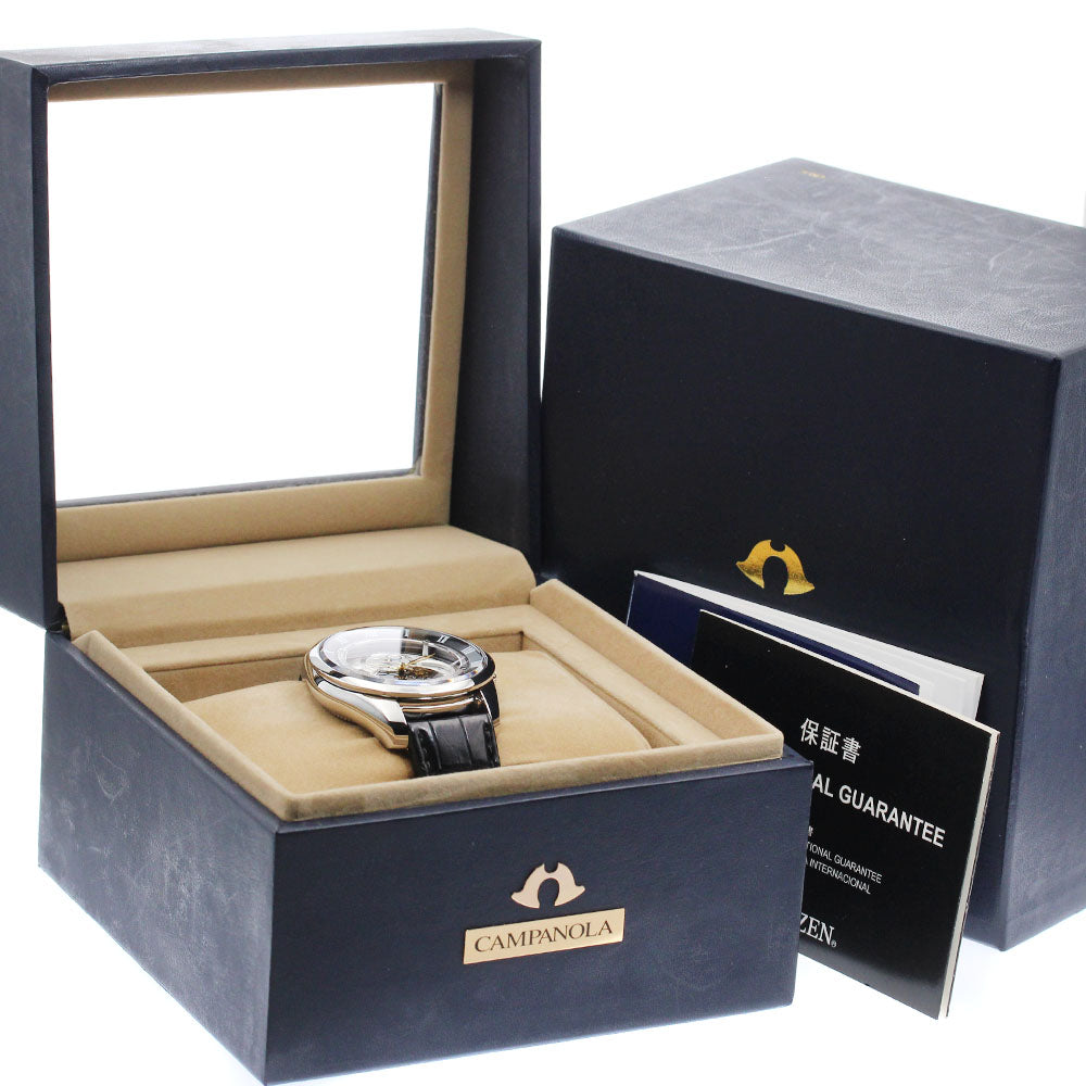 CITIZEN Campanora Tenmansei BU0020-03A/8730-T018033 Triple calendar moon phase Silver / Black Dial Solar Powered Men's Watch_898268