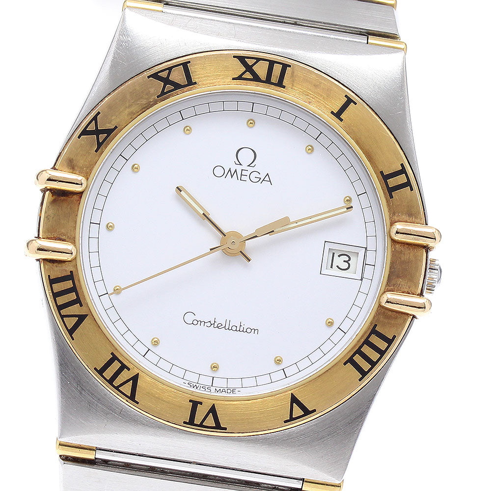 OMEGA Constellation YG bezel white Dial Quartz Men's Watch_898277