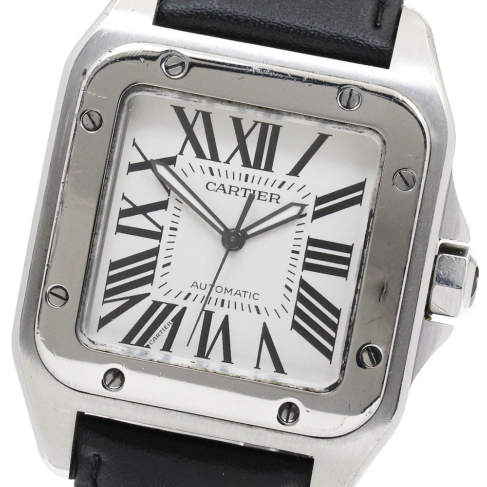 CARTIER Santos 100LM W20073X8 Silver Dial Automatic Men's Watch_898286