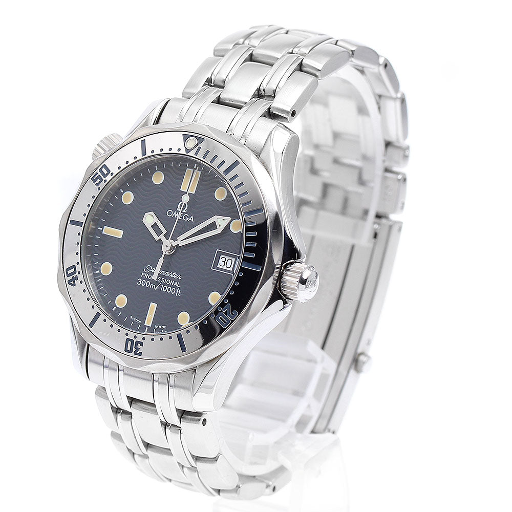 OMEGA Seamaster300 2562.80 Date Navy Dial Quartz Boy's Watch_898295