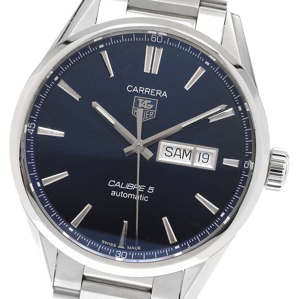 TAG HEUER Carrera Caliber 5 WAR201E Day date Navy Dial Automatic Men's_898299