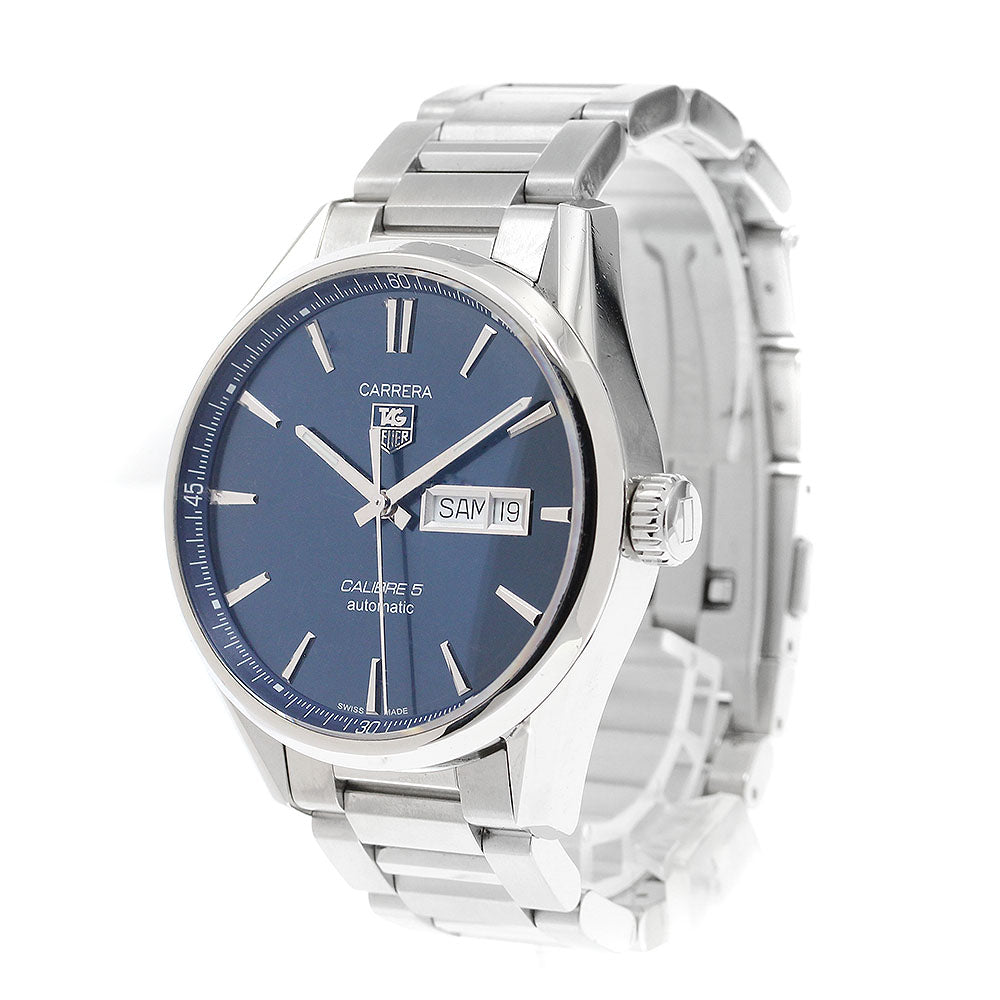 TAG HEUER Carrera Caliber 5 WAR201E Day date Navy Dial Automatic Men's_898299