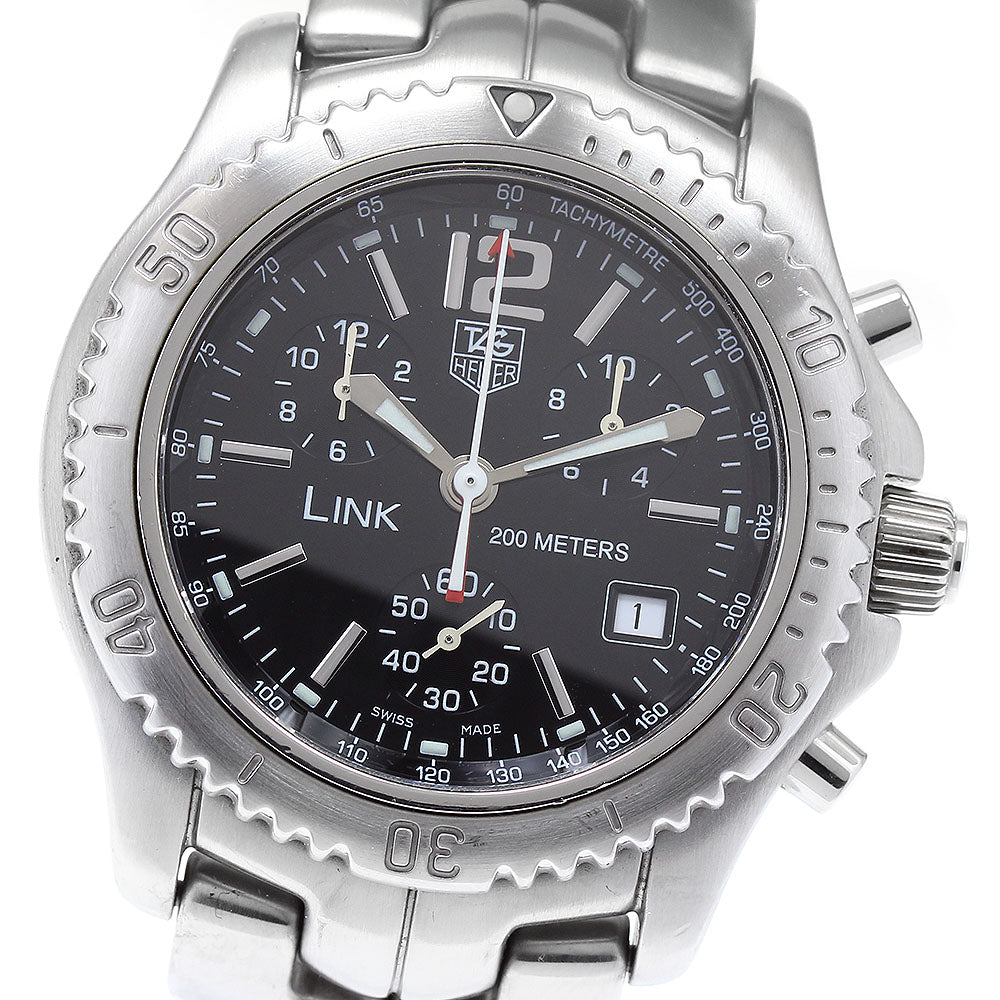 TAG HEUER Link CT1111-0 Date Chronograph black Dial Quartz Men's Watch_898302