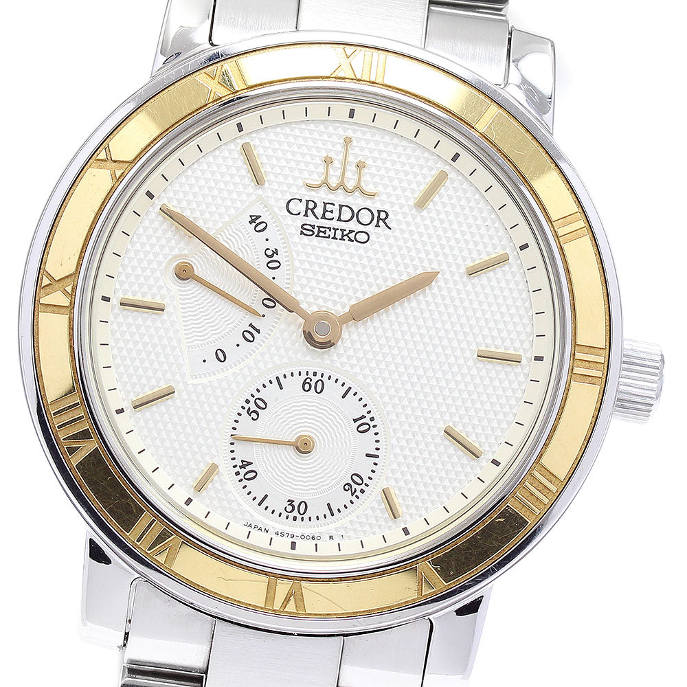SEIKO CREDOR 4S79-0020/GCAY994 YG bezel Hand Winding Men's Watch_898309