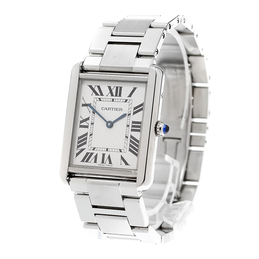 CARTIER Tank solo LM W5200014 Silver Dial Quartz Men's Watch_898656